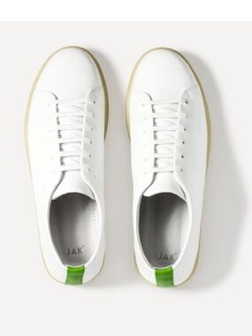 Jak Men’s Royal Lite Mint Leather Luxury White low top Sneakers 41 EU 8.5 US